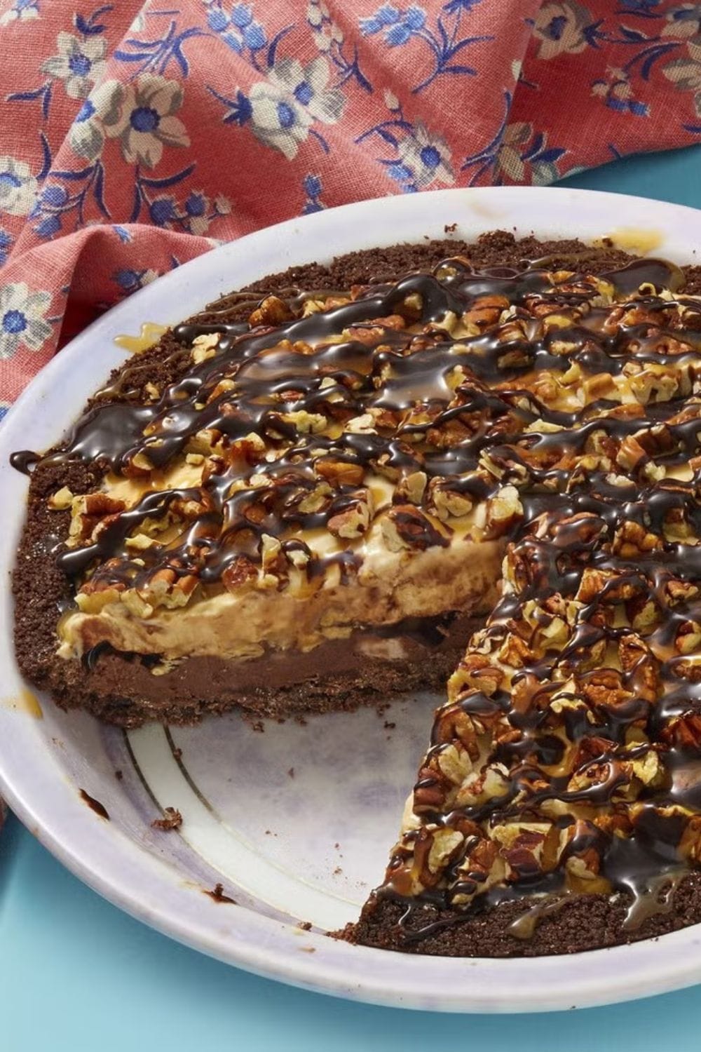 Caramel-Chocolate-Pecan Ice Cream Pie