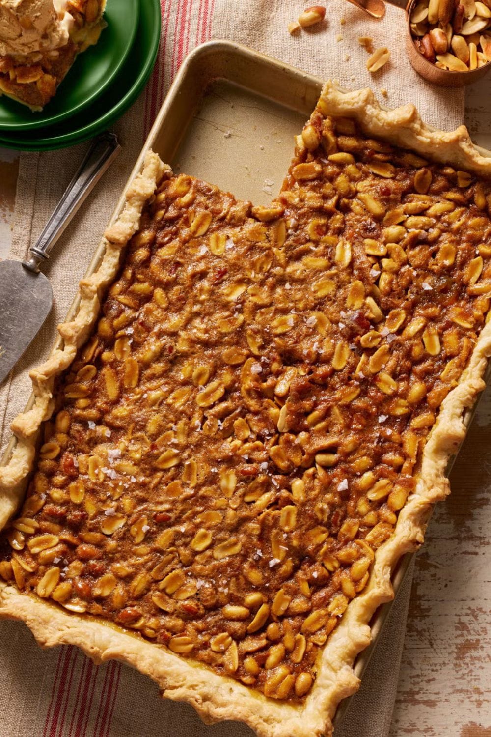Peanut-Salted Caramel Slab Pie